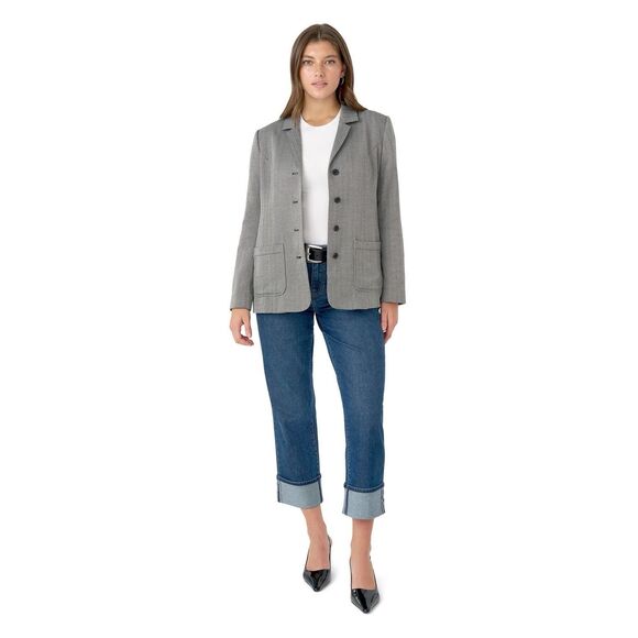 Edited by Hunter McGrady Women's Classic Blazer Herringbone Size 2X - Picture 4 of 9